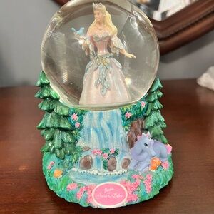 2003 Vintage Barbie Swan Lake Glitter Musical Snow Globe